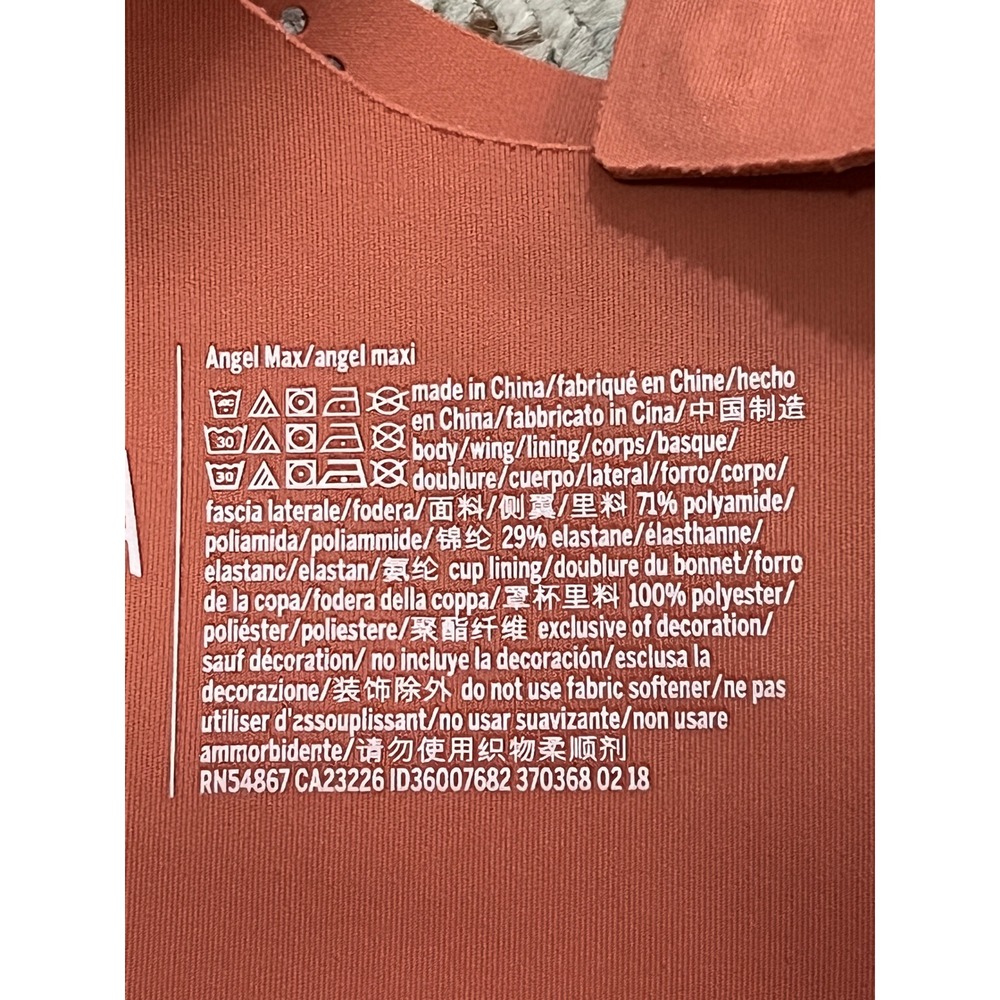 Victoria Sport Angel Max Sports Bra Women 34B Coral Racerback High Impact Yoga - Picture 11 of 11